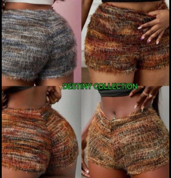 Shorts en laine bouclée