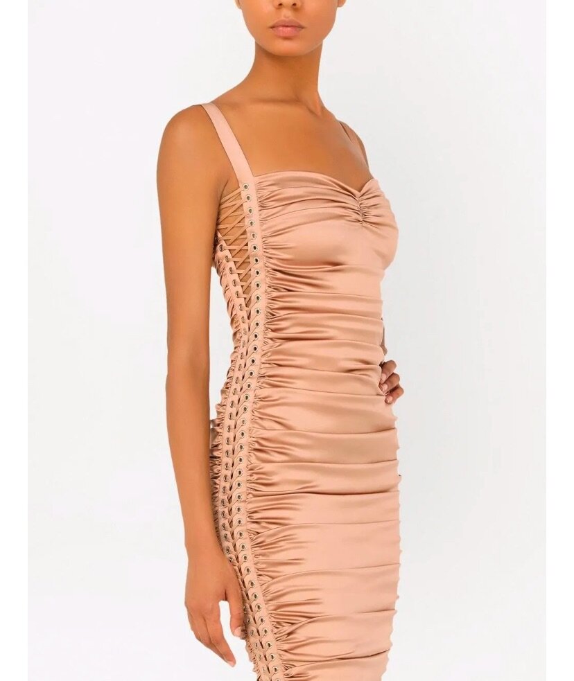 ruched mid-length dress