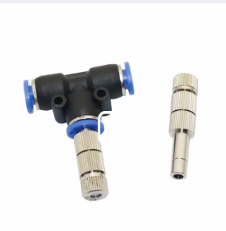 5 Pcs 0.4mm Slip lock Quick-connect 6mm Low Pressure Copper Anti-drip With Filter Gareden Irrigation Fog Misting Nozzles