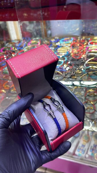 Bracelet en cuir tressé mixte