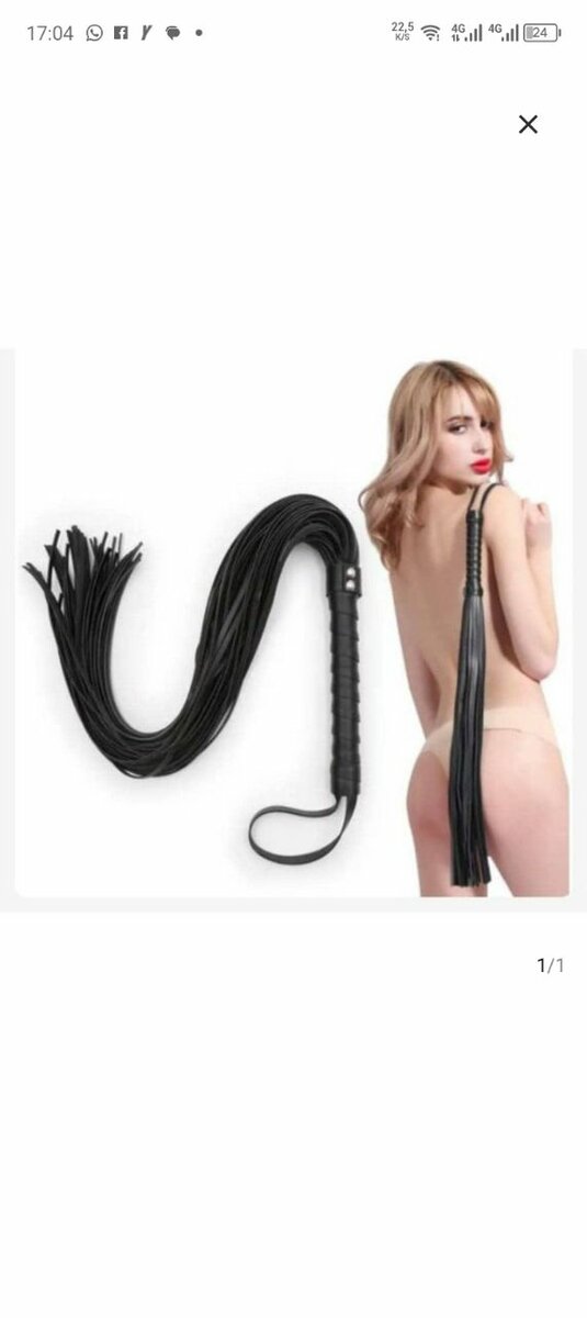 Fouet BDSM Cuir Rouge