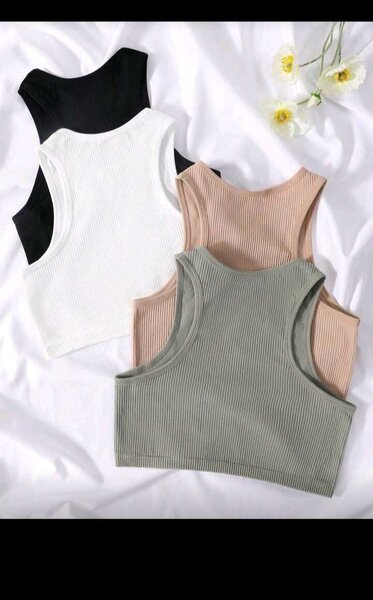 Débardeurs Côtelés Femmes