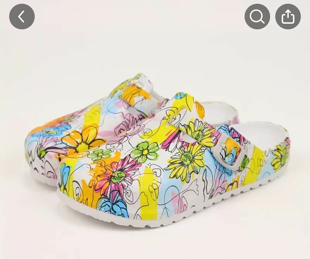 Adorable Cartoon Nurse Print Slides - Lightweight, Quick-Dry