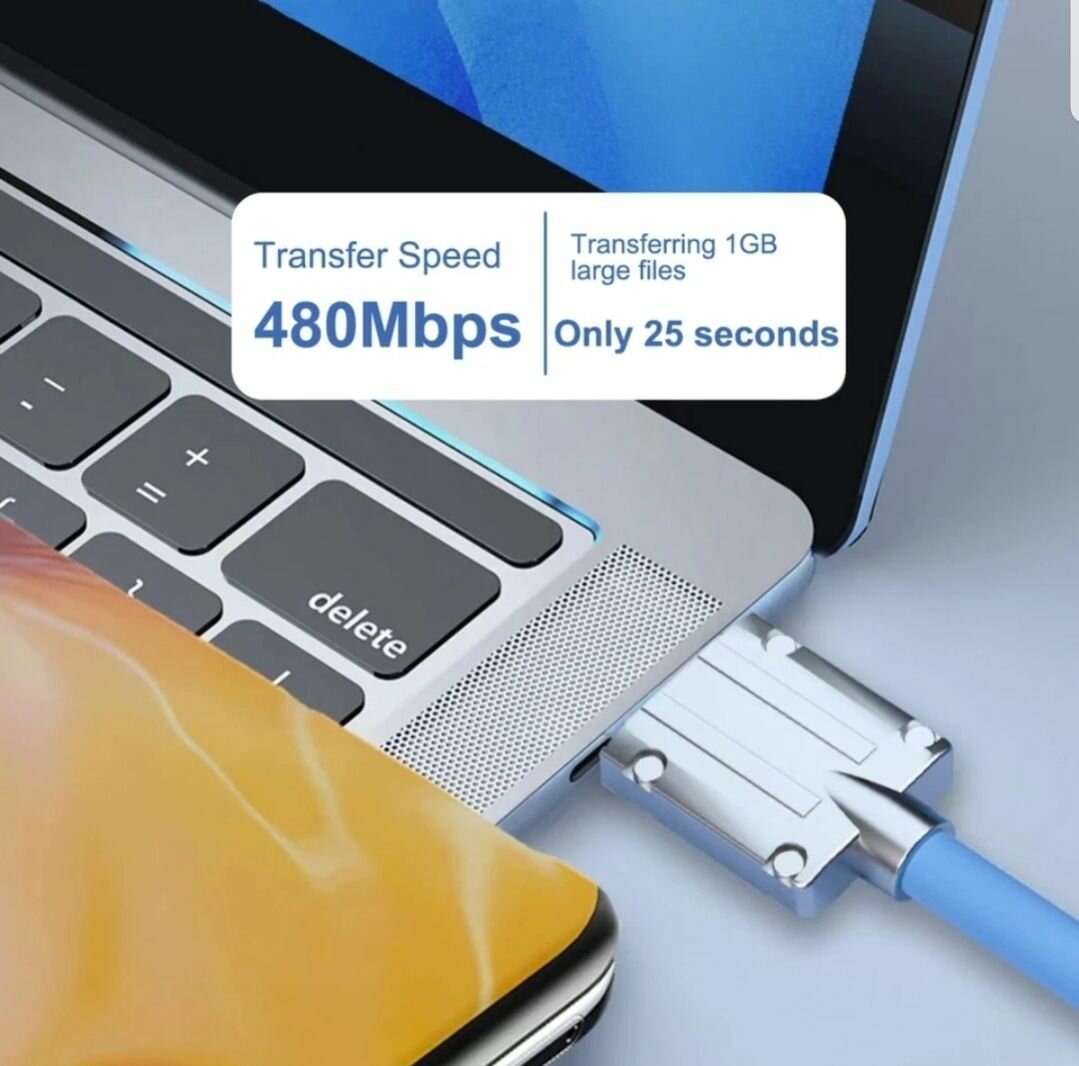 Câble Android iPhone Type-C Ultra 120w - 3 en 1