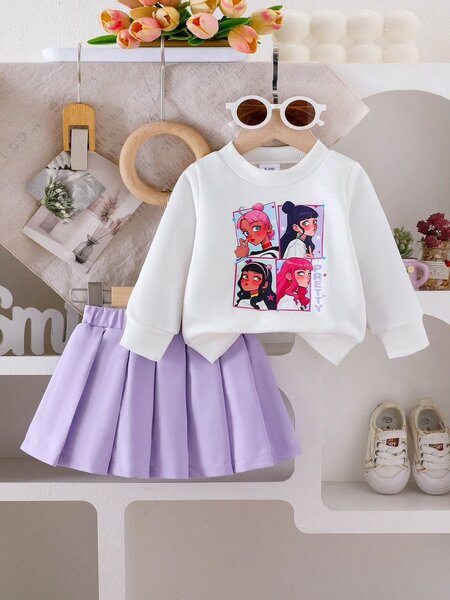 Ensemble Fille Sweat et Jupe