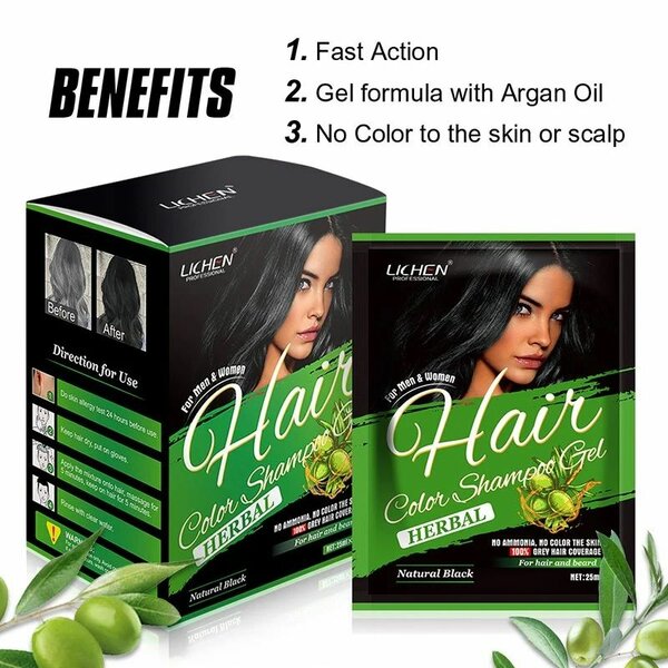Hair Color Gel (Sachet Packaging)BLACK