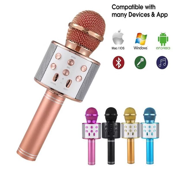 WS858 Bluetooth Wireless Microphone - Karaoke, Parties