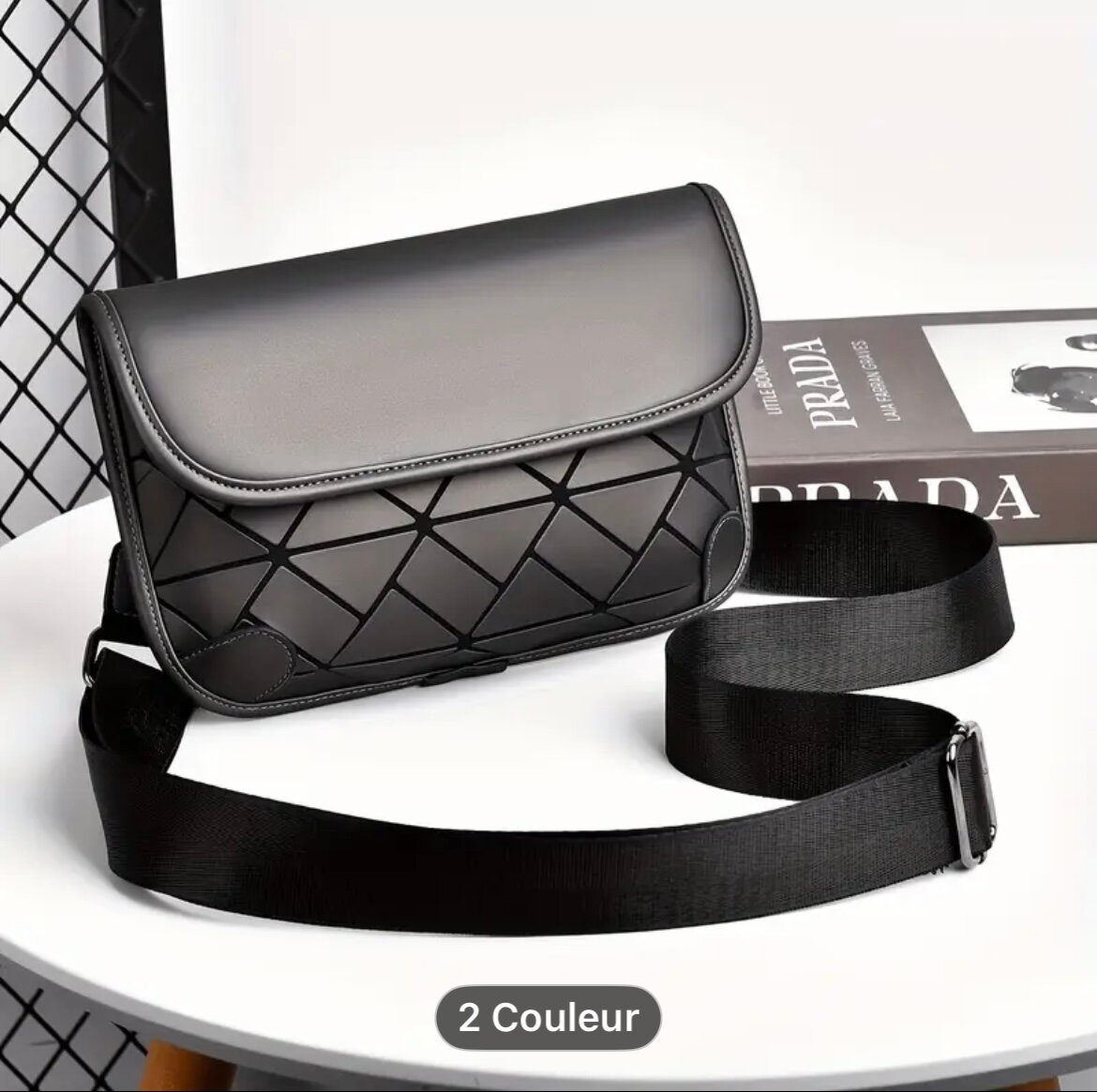 Sac bandoulière élégant noir