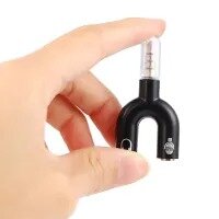 U Shape 3.5mm Stereo TRRS 4 Pole Plug to Mic & Headset Female Audio Splitter