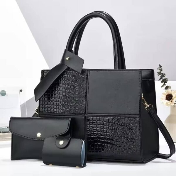 Elegant Leather Handbag Set