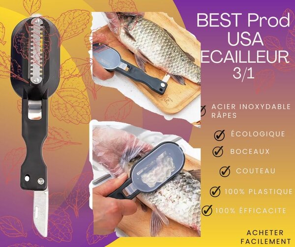 Écailleur de Poisson Multifonction