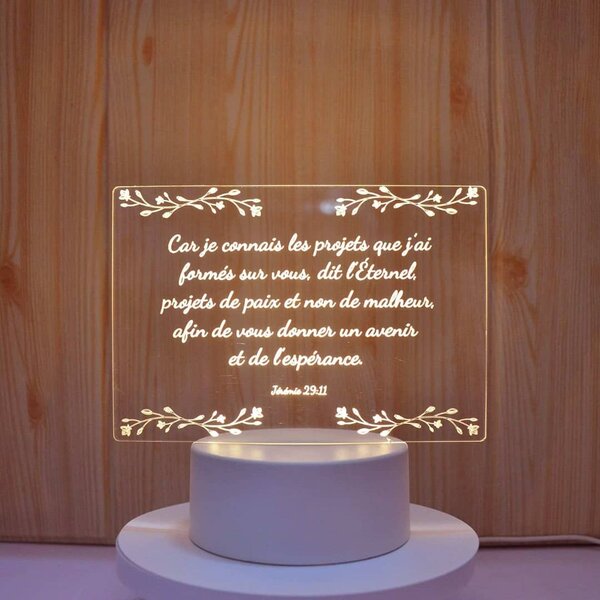 Lampe LED Religieuse 3D