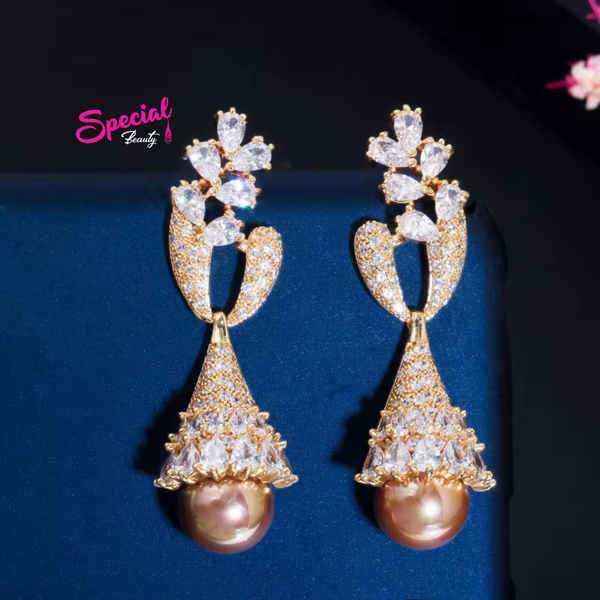 Boucles d'oreilles perles élégantes