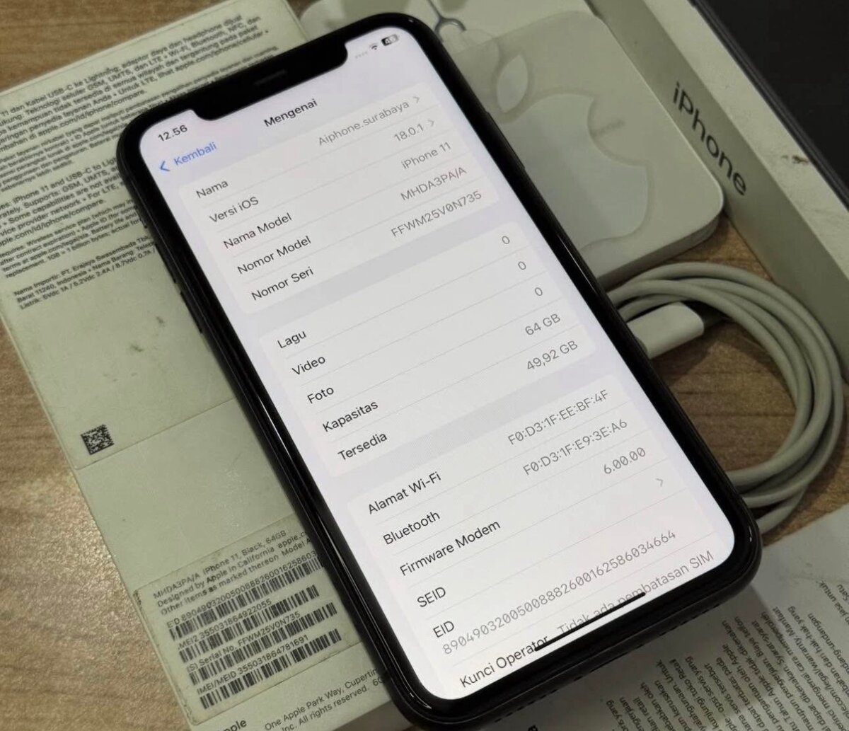 iPhone 11 64GB Noir Débloqué