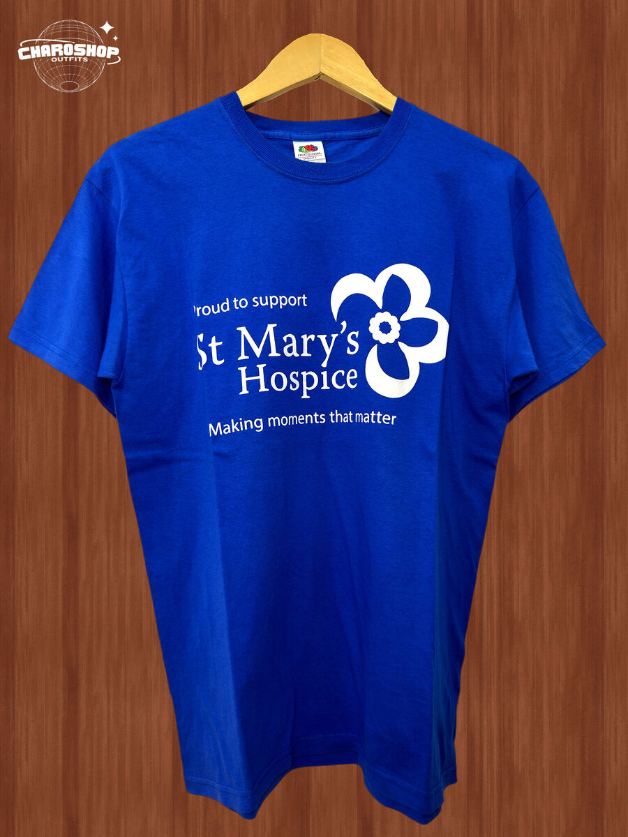 T-shirt bleu "St Mary's Hospice"