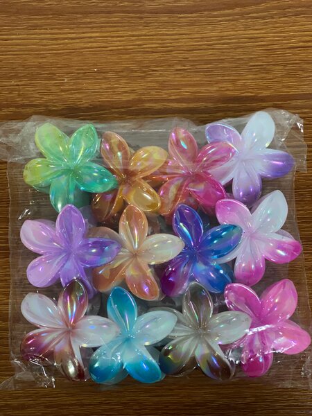 Pince à cheveux fleur multicolore