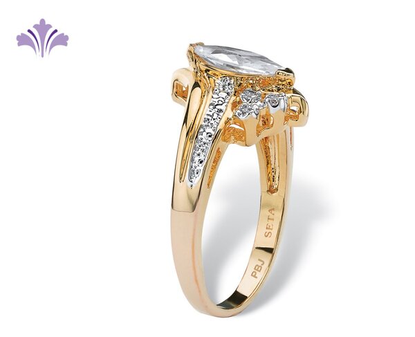 Marquise-Cut Cubic Zirconia Engagement Anniversary Ring 1.03