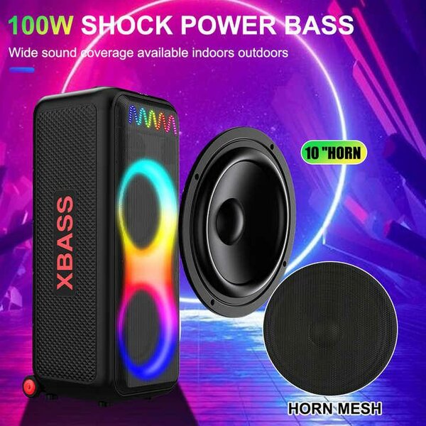 Enceinte Bluetooth LED 100W