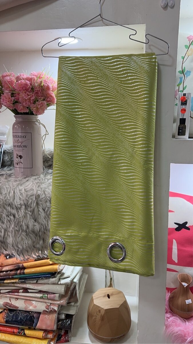 Rideau occultant vert