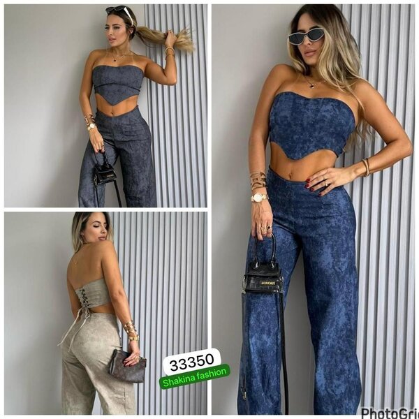 Ensemble top et pantalon tendance