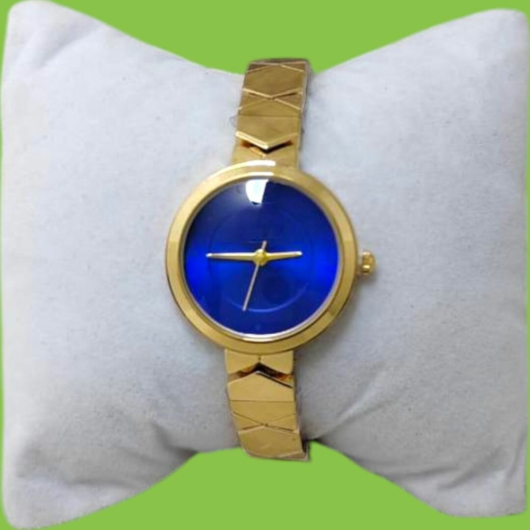 Montre Bracelet Or et Bleu