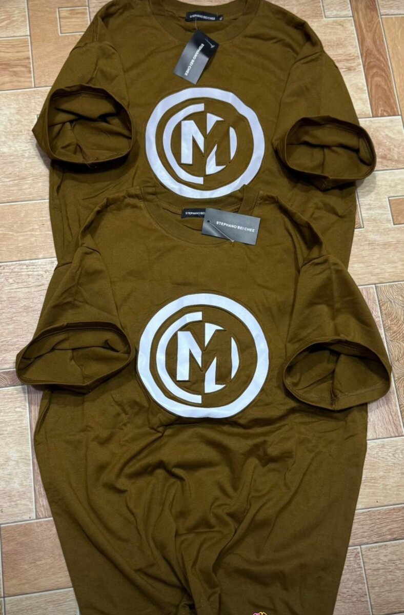 T-shirt en coton marron unisexe