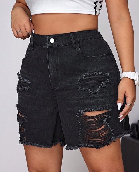 Thrift Distressed Shorts
