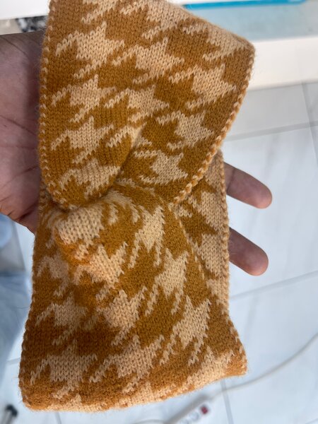 Stylish Houndstooth Knit Headbands