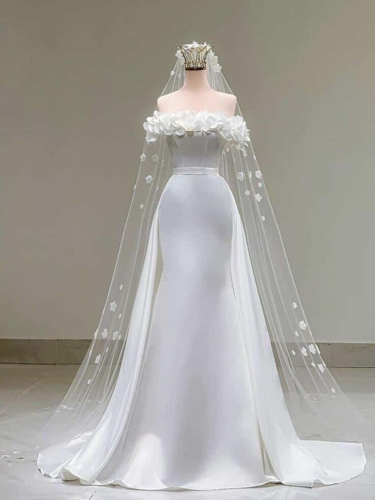 Weeding Dress With Pearls Sequins Beads