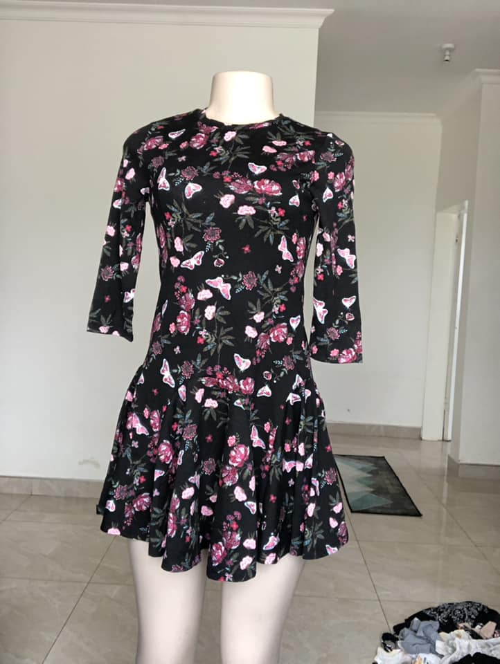 Dress noir rose