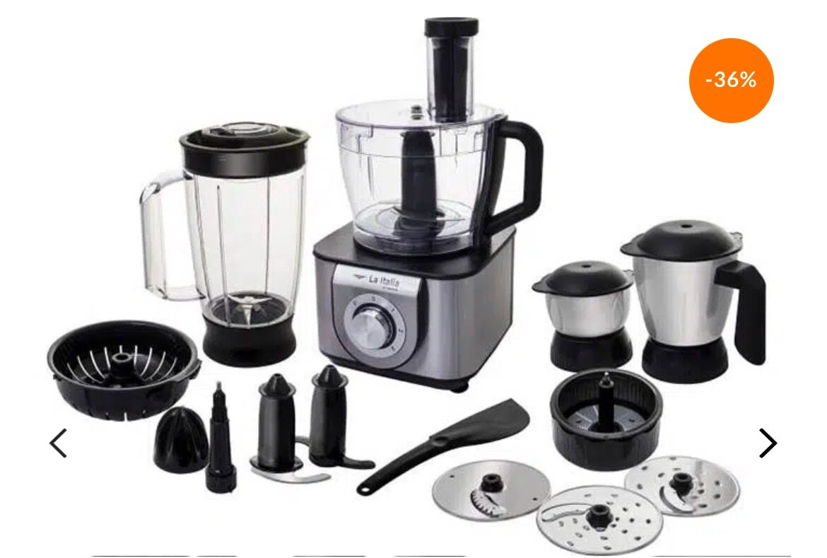 La Italia By Renesola ABS Powerful 1000 W  Food Processor