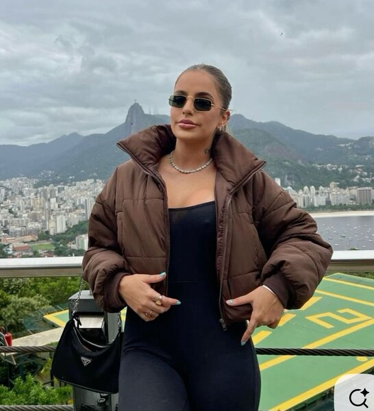 Veste matelassée marron élégante