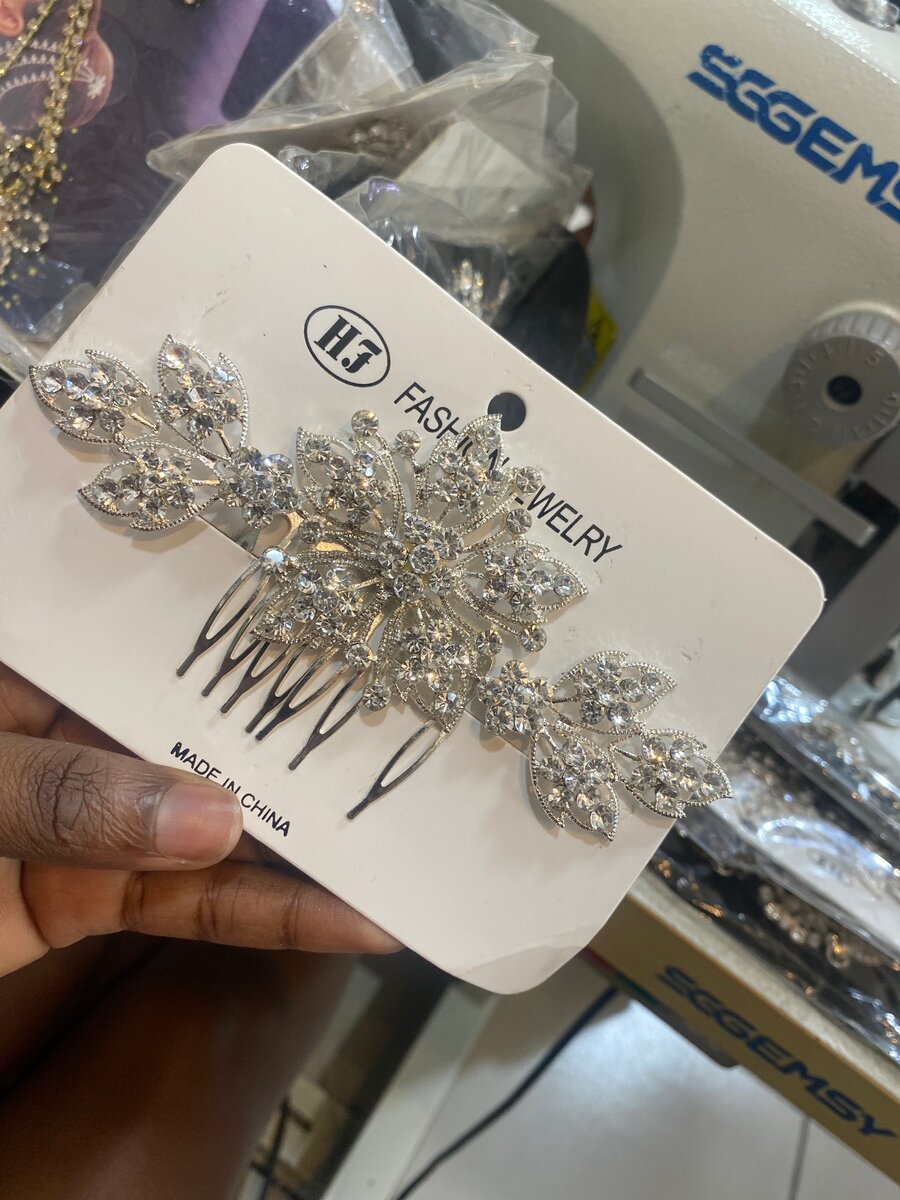 Peigne à cheveux mariage strass