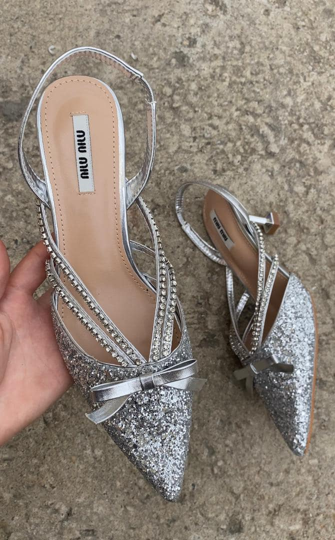 silver shoes