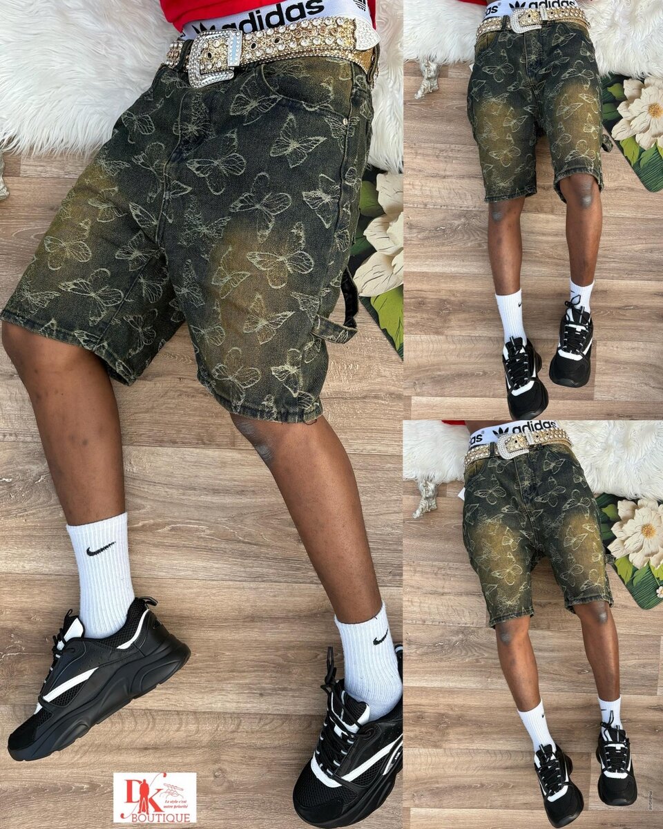 Shorts en jean rock rétro