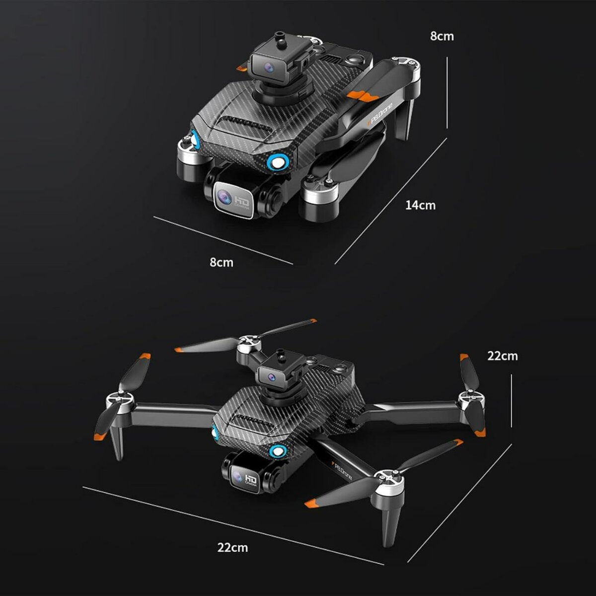 Drone pliable 4K avec caméra HD