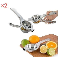 Lot De 2 Presses Citron,Orange De Cuisine En Acier Inoxydable