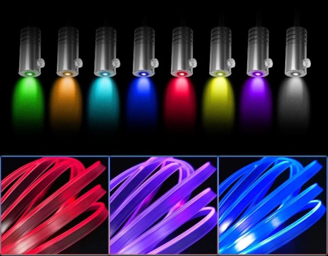 Led fibre lumière ambiante intérieur