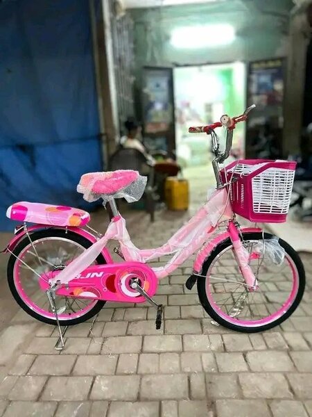 Vélo Enfant Rose Paniers