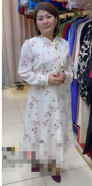 Платье цветочный принт