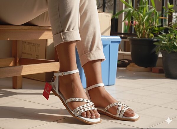 Sandales blanches élégantes
