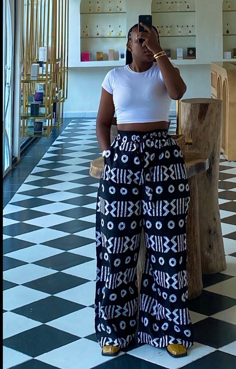 Pantalons larges imprimés femme