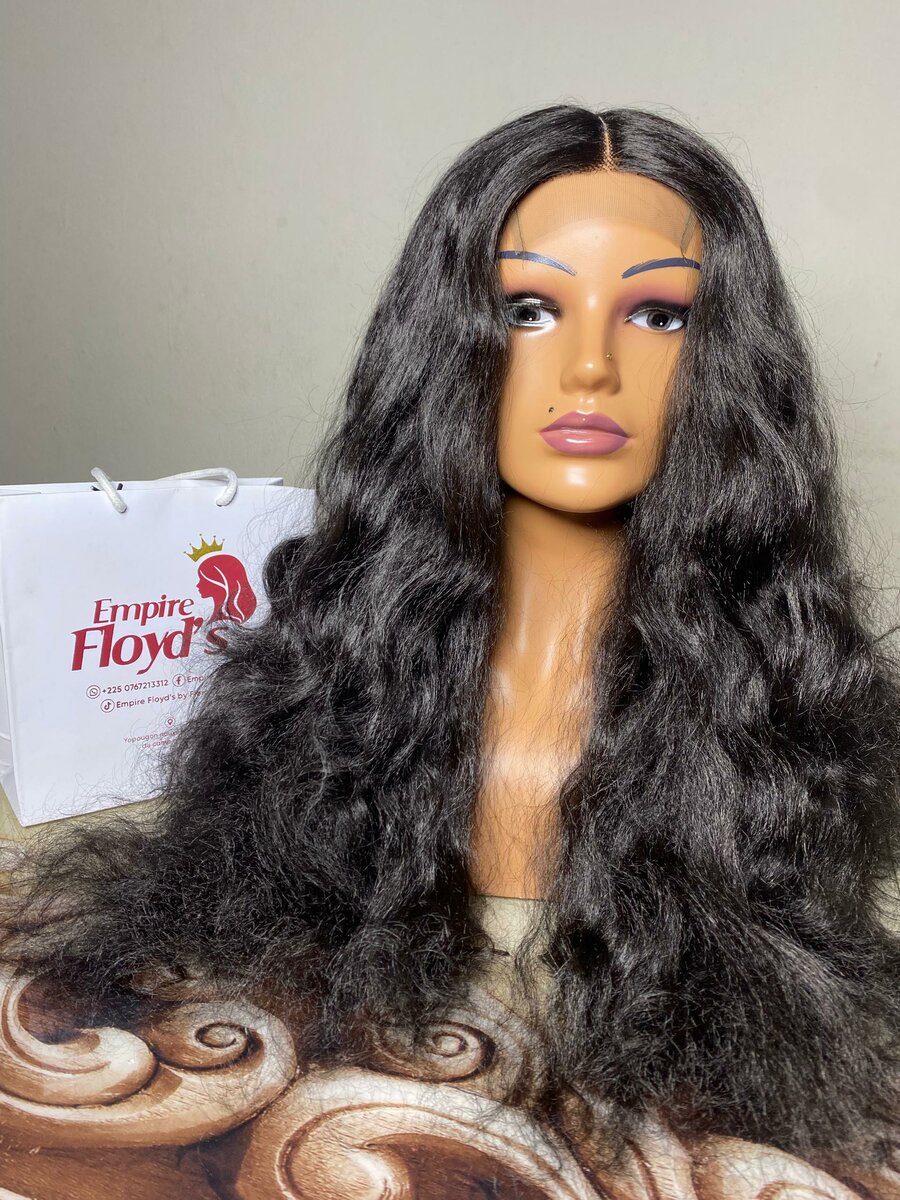 Perruque naturelle ondulée