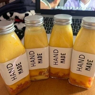 Juice glass bottles, jars,