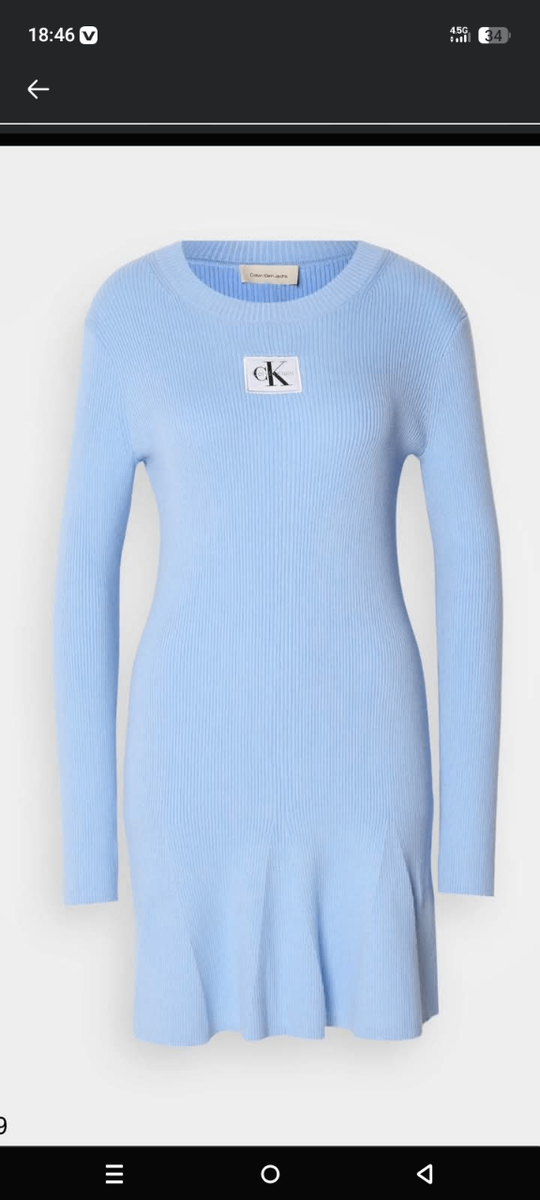 Robe pull bleue Calvin Klein