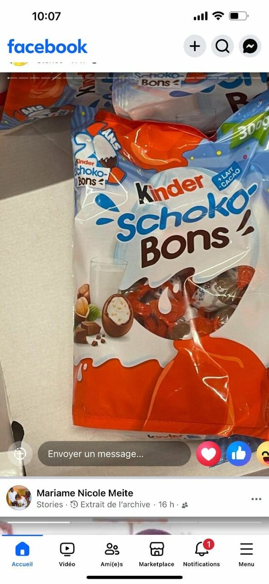 Kinder chocobon kikat nutella