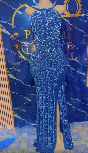 Robe de soirée élégante bleue