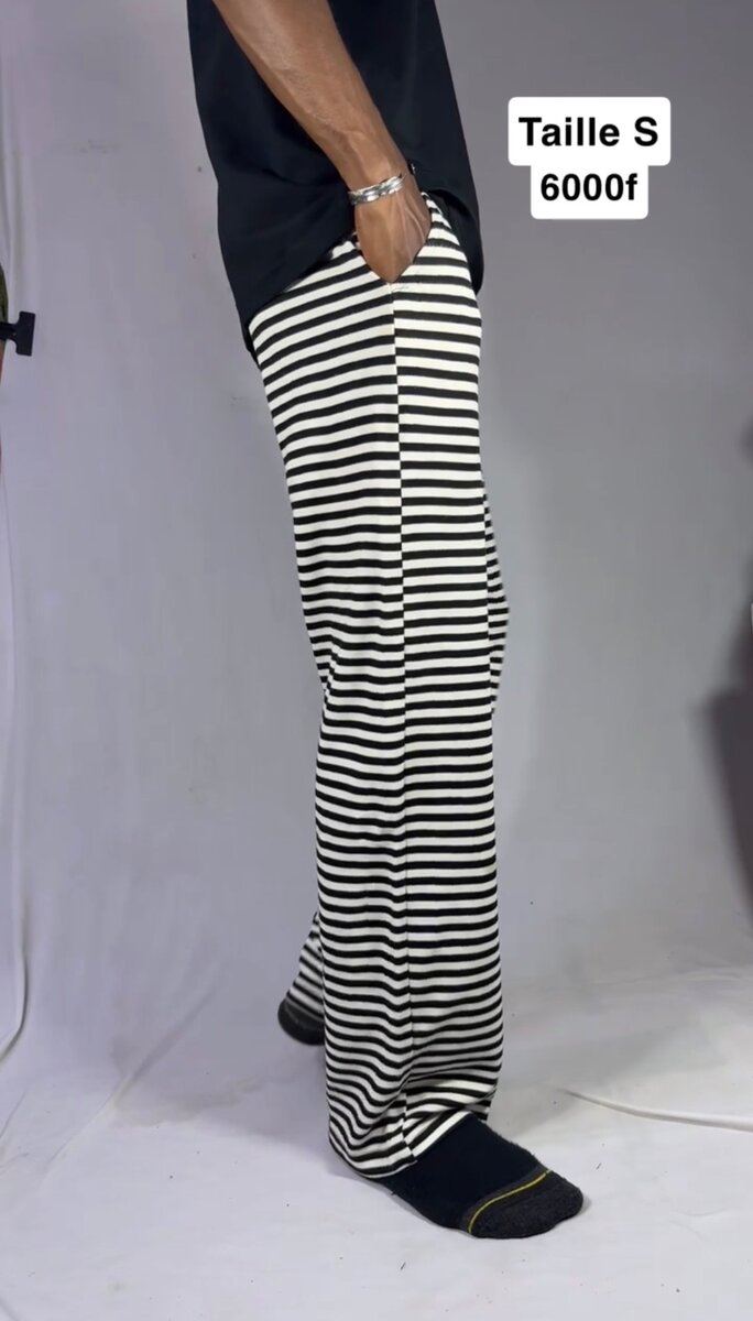Pantalon ample  à rayure