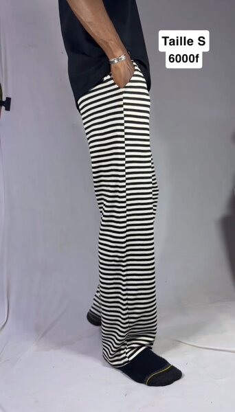 Pantalon ample  à rayure