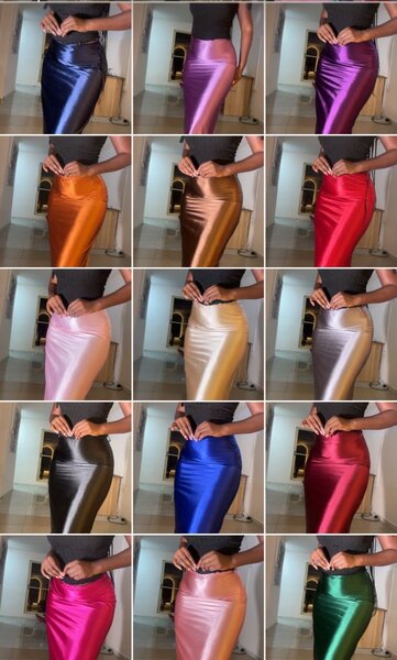 Jupe Longue Satinée Femme